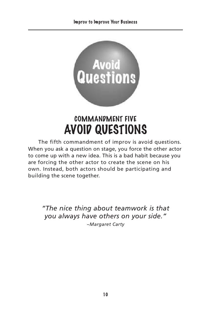 Improv to Improve Your Business